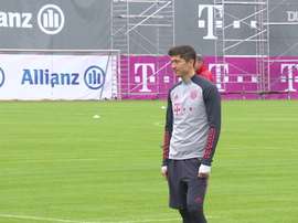 Le Bayern Munich s'entraine avant le Lokomotiv Moscou. DUGOUT
