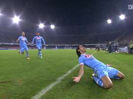 Edinson Cavani got a hat-trick for Napoli v Roma in 2013. DUGOUT