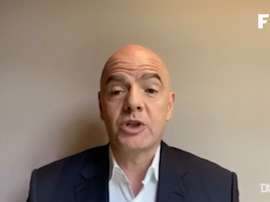 Infantino celebró la releección de Rubiales. DUGOUT