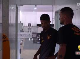 Thiago Neves' first day at Sport Recife. DUGOUT