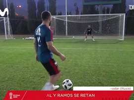 Ramos e Carvajal se enfrentam em desafio de pênaltis. DUGOUT