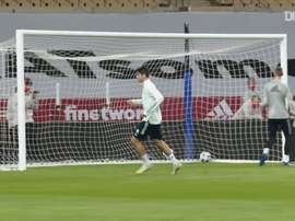La rete di Morata in allenamento. Dugout