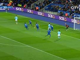 Kevin de Bruyne scored a great goal as Man City beat Leicester 0-2 back in 2017. DUGOUT