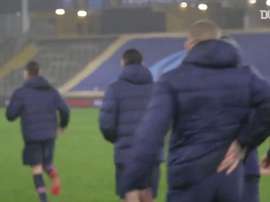I festeggiamenti del PSG per il Trophée des Champions. Dugout