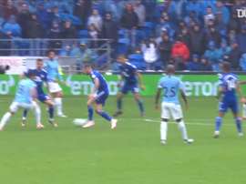 Gündogan metió un gran gol ante el Cardiff City. Captura/Dugout