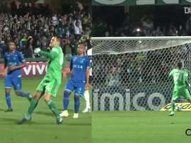Wilson , o defensor do gol do Coritiba. DUGOUT