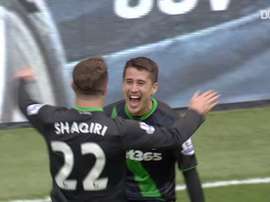 Bojan scored at Anfield for Stoke, but the Potters would go on to lose. DUGOUT