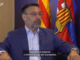 Presidente do Barça fala sobre esperança de conquistar Champions de 2019/20. EFE