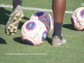 Santos voltou a trabalhar com bola após a quarentena. DUGOUT