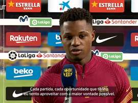 Ansu Fati vibra com gols sobre o Villarreal. DUGOUT