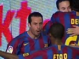 La rete di Giuly contro il Cadice. Dugout