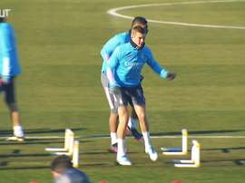 Last training session before the opening Copa del Rey game. DUGOUT