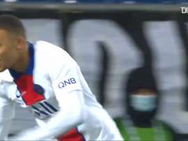Kylian Mbappé's 100th goal for Paris Saint-Germain. DUGOUT