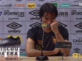 Ricardinho falou com a imprensa às vésperas do jogo contra o São Paulo. DUGOUT
