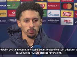 Déclaration de Marquinhos. dugout