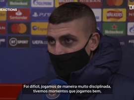 Marco Verratti avaliou a atuação do PSG contra o Mancheste United. DUGOUT