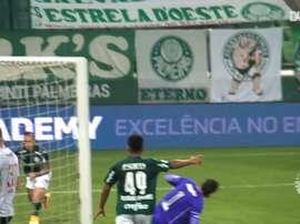 Breno abriu o placar para o Palmeiras contra o Vasco. DUGOUT