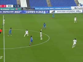 Junior Negao scored again in the K-League in Ulsan's draw with Busan. DUGOUT