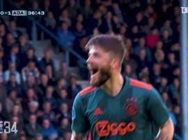 Ajax scored 119 goals in the 2018-19 Eredivisie season. DUGOUT