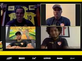 VÍDEO: Alemán, Castillo y Quiñónez se divierten en una videollamada. Captura/Dugout