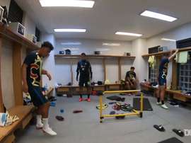 Así es el calentamiento de los jugadores del América. DUGOUT