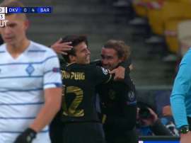 Griezmann's goal vs Dynamo Kyiv. DUGOUT