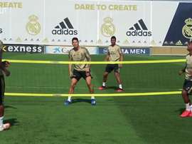 L'allenamento delle Merengues. Dugout