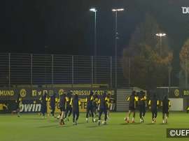 Haaland trains with Dortmund ahead of Brugge clash. DUGOUT