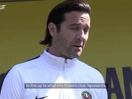 Solari on his arrival to Club América. DUGOUT