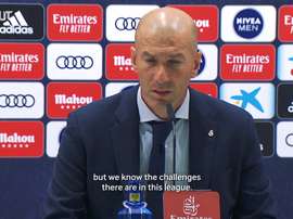 Zidane spoke to the media after the Alavés match. DUGOUT