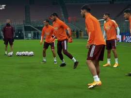 Real Madrid treina no San Siro antes do confronto com a Internazionale. DUGOUT