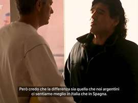 La visita di Maradona al centro di allenamento dell'Inter. DUGOUT