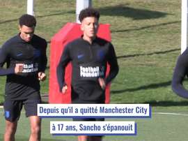 Jadon Sancho le prometteur talent d'Angleterre. DUGOUT