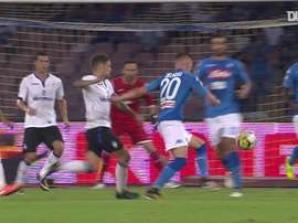 Zielinski started Napoli's comeback v Atalanta in 2017. DUGOUT