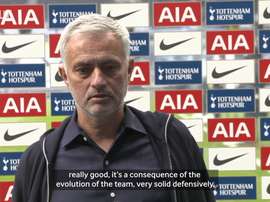 Mourinho gives thoughts on the game. DUGOUT