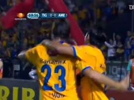Los goles de Gerardo Lugo con Tigres. Captura/Dugout