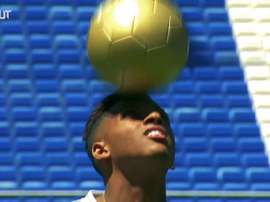 La présentation de Rodrygo au Bernabéu. DUGOUT