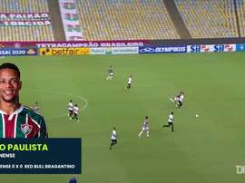 Il tunnel di Caio Paulista contro il Red Bull Bragantino. Dugout