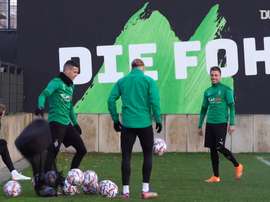 Borussia Mönchengladbach train before facing Shakhtar Donetsk. DUGOUT