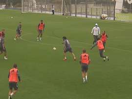 Real Madrid continued to train. DUGOUT