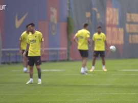 Barcelona trained before the Valladolid match. DUGOUT