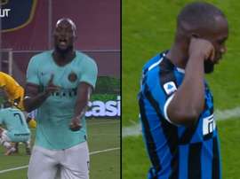 I due gol di Lukaku contro il Genoa. Dugout