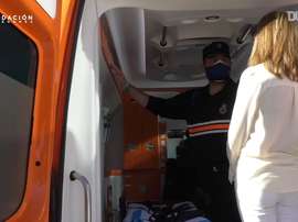VÍDEO: el Leganés donó una ambulancia a la localidad. DUGOUT