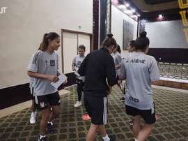 Las jugadoras se divirtieron. Dugout