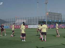 Barcelona treina para a volta da LaLiga. DUGOUT
