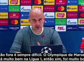 Pep Guardiola elogiou sua equipe após a vitória fora de casa pela Champions. DUGOUT