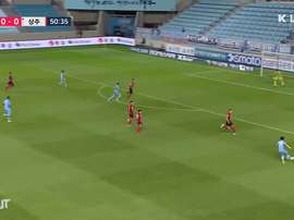 Cesinha marca de letra para o Daegu na K-League de 2020. DUGOUT