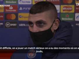 Verratti après la victoire face à United. Dugout