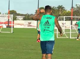 Flamengo are training before the start of the Brazilian Championship. DUGOUT