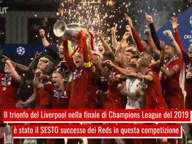 La sesta Champions del Liverpool. Dugout